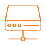 A server icon representing hosting services.