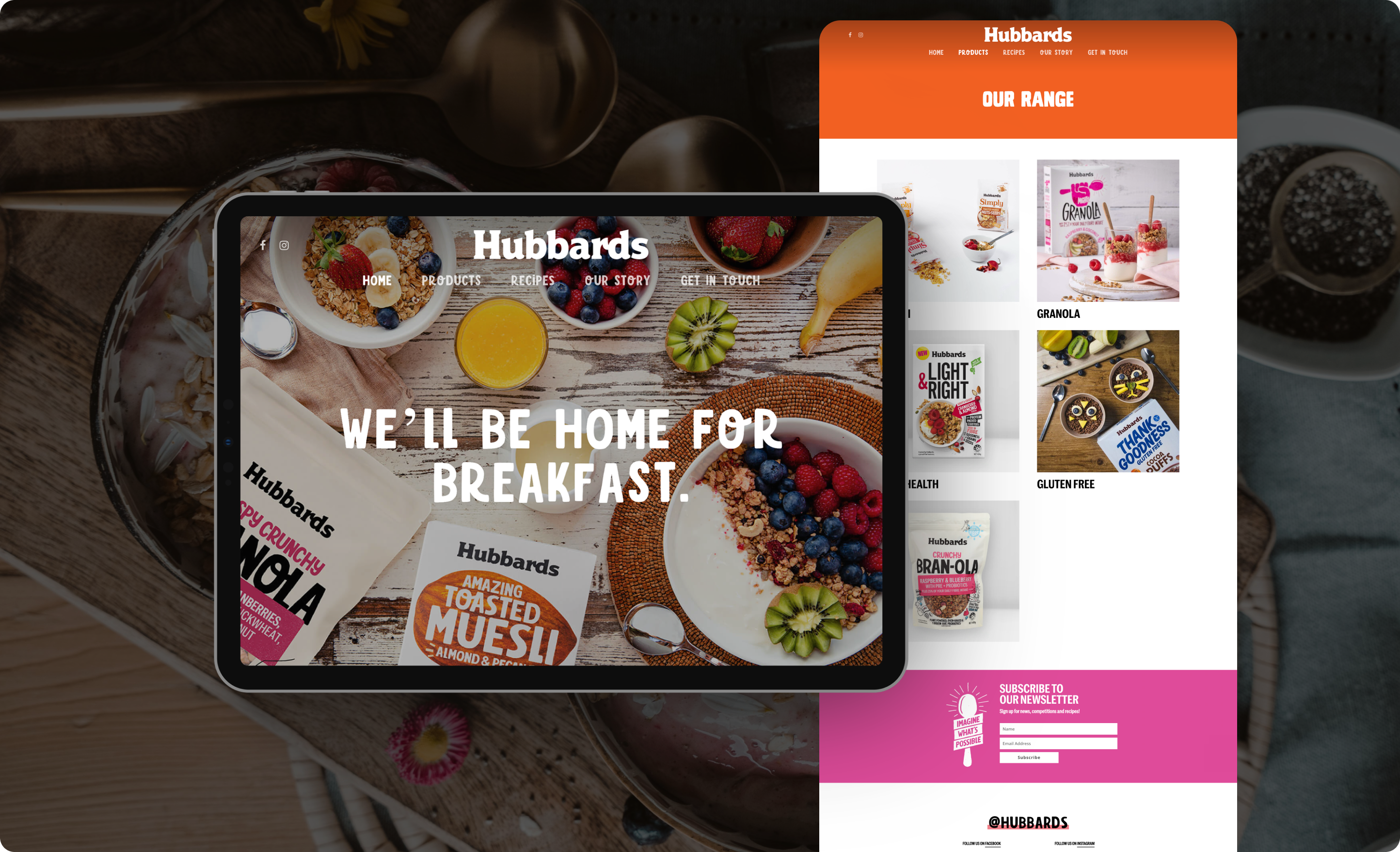 Hubbards' product range is displayed in a user-friendly format making online purchases easy.